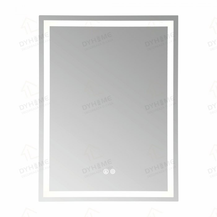 Oglinda LED DY037, 60x80, Intrerupator Touch Si Dezaburire, 3 Tipuri De Lumina Si Dimabila, Margine Mata [5]