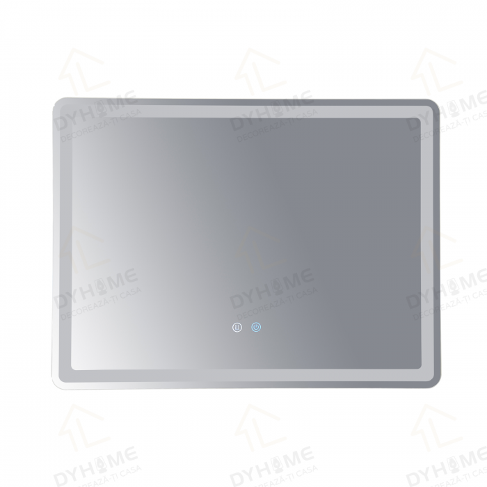 Oglinda LED DY037Y, 80x60, Intrerupator Touch Si Dezaburire, 3 Tipuri De Lumina Si Dimabila, Margine Mata [6]