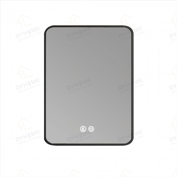 Oglinda LED DY041N, 60x80, Intrerupator Touch Si Dezaburire, 3 Tipuri De Lumina Si Dimabila, Rama din Aluminiu Negru [6]