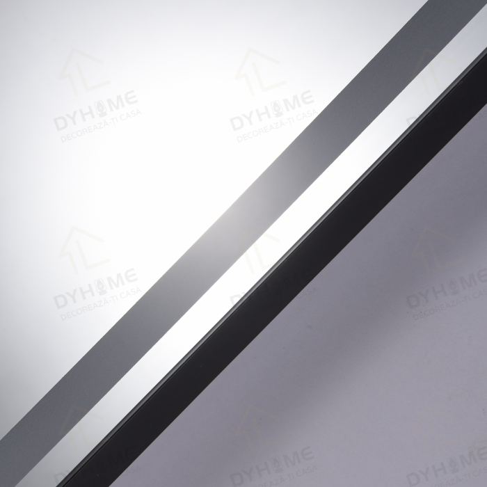 Oglinda LED DY041N, 60x80, Intrerupator Touch Si Dezaburire, 3 Tipuri De Lumina Si Dimabila, Rama din Aluminiu Negru [4]