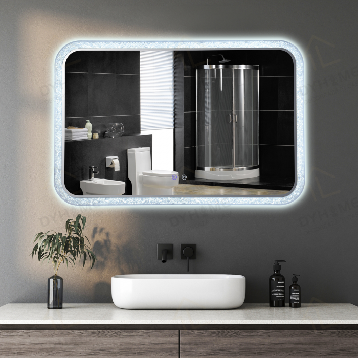 Oglinda LED DY052, 100x65, Intrerupator Touch Si Dezaburire, 3 Tipuri De Lumina Si Dimabila, Rama din Acril [2]