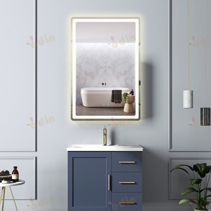 Oglinda LED DY057-100, 60x90, Intrerupator Touch Si Dezaburire, 3 Tipuri De Lumina Si Dimabila, Margine Mata [4]