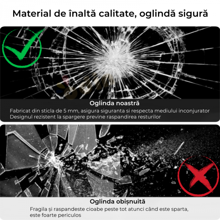 Oglinda LED DY057-100, 60x90, Intrerupator Touch Si Dezaburire, 3 Tipuri De Lumina Si Dimabila, Margine Mata [8]