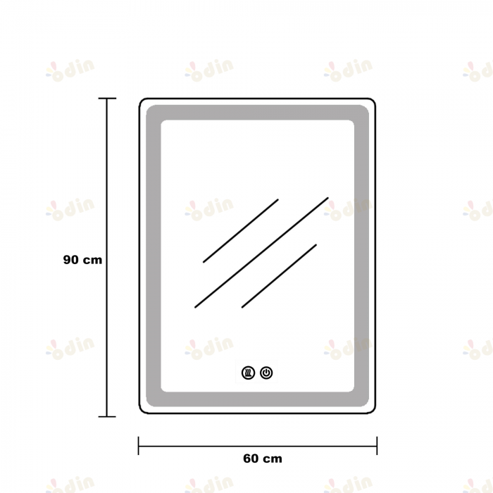 Oglinda LED DY057-101, 60x90, Intrerupator Touch Si Dezaburire, 3 Tipuri De Lumina Si Dimabila [6]