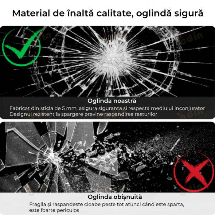 Oglinda LED DY057-101, 60x90, Intrerupator Touch Si Dezaburire, 3 Tipuri De Lumina Si Dimabila [8]