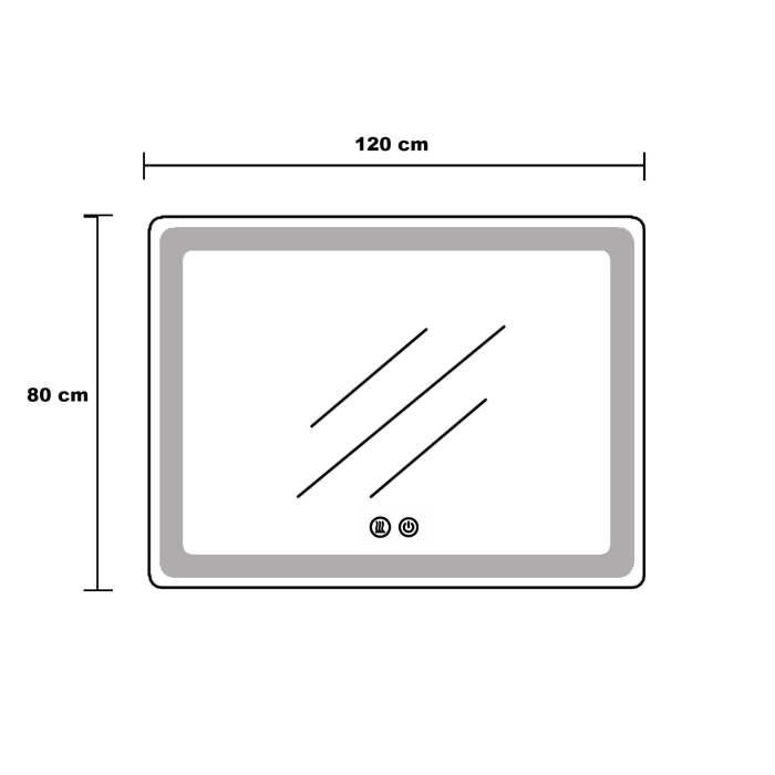 Oglinda LED DY058-100, 120x80, Intrerupator Touch, Dezaburire si Ceas, 3 Tipuri De Lumina Si Dimabila, Margine Mata [7]