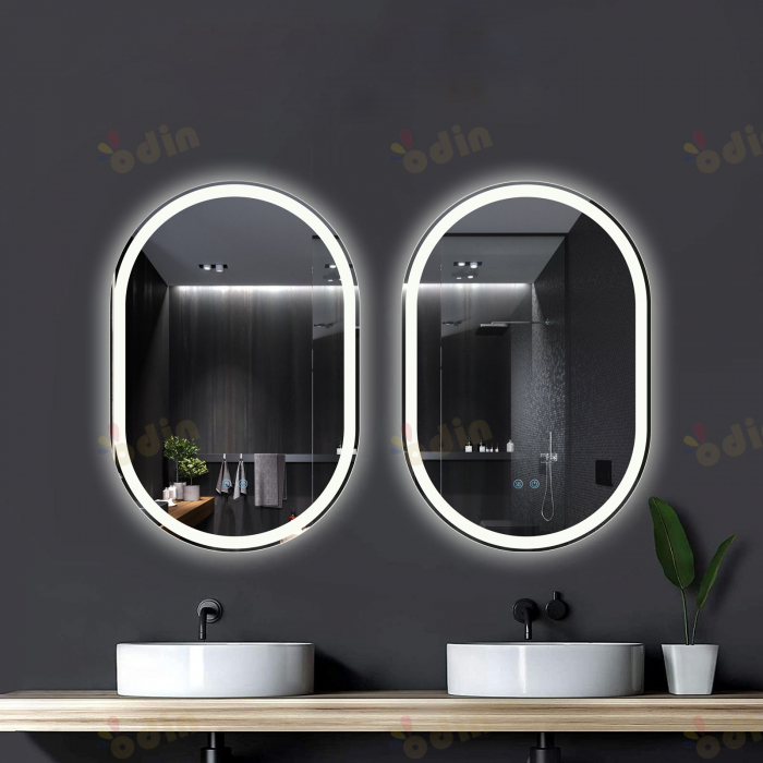 Oglinda LED DY061-100, 60x90, Intrerupator Touch Si Dezaburire, 3 Tipuri De Lumina Si Dimabila, Margine Mata [3]