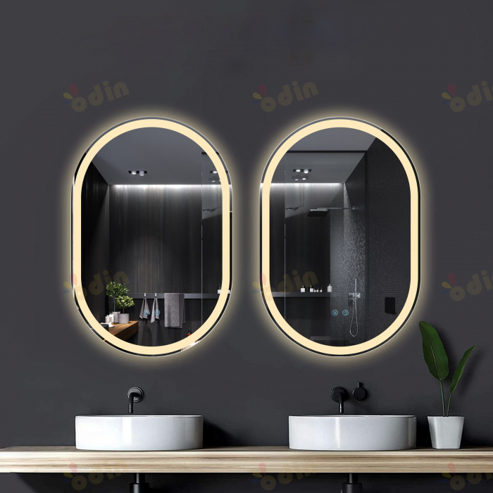 Oglinda LED DY061-100, 60x90, Intrerupator Touch Si Dezaburire, 3 Tipuri De Lumina Si Dimabila, Margine Mata [4]