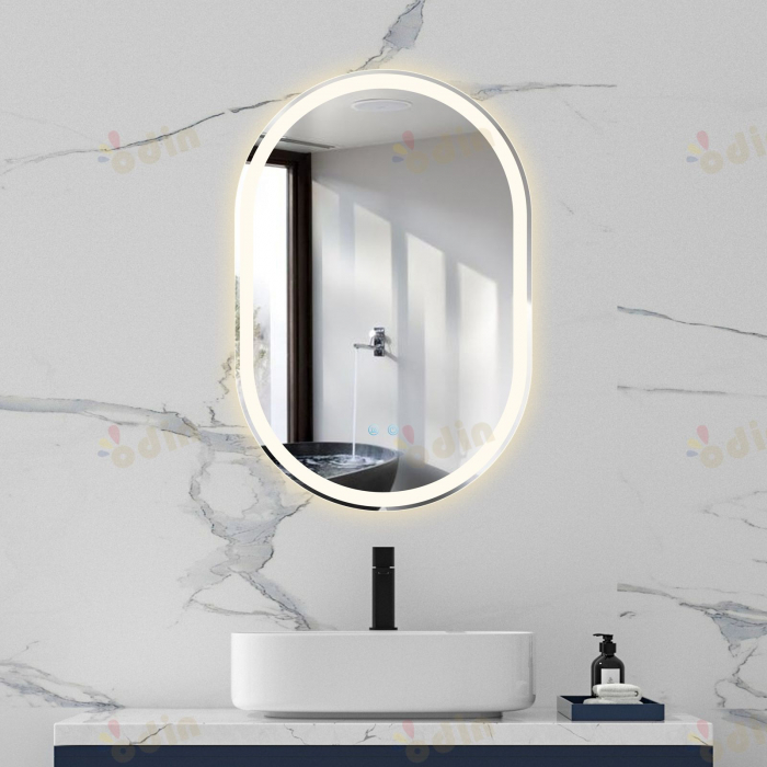 Oglinda LED DY061-100, 60x90, Intrerupator Touch Si Dezaburire, 3 Tipuri De Lumina Si Dimabila, Margine Mata [2]