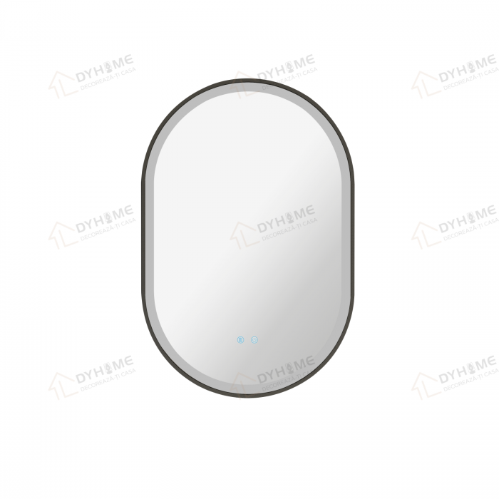 Oglinda LED DY061-100N, 60x90, Intrerupator Touch Si Dezaburire, 3 Tipuri De Lumina Si Dimabila, Rama Negru [7]