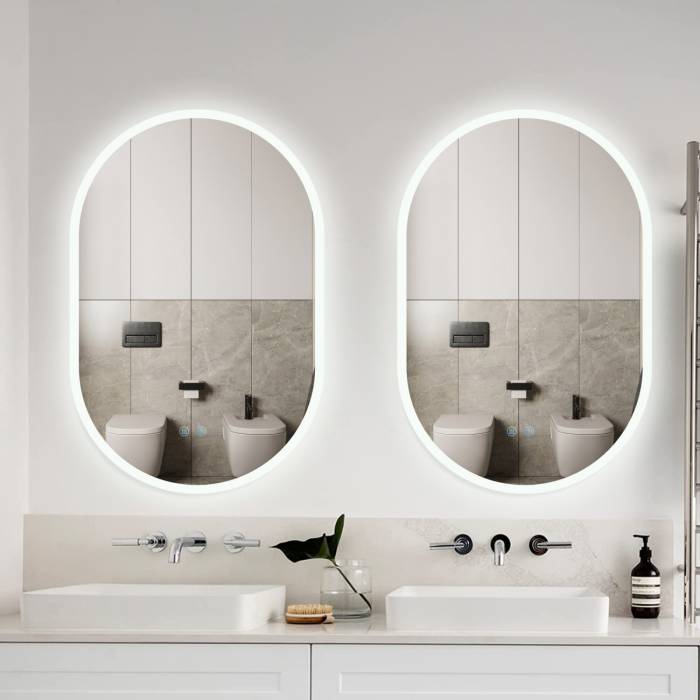 Oglinda LED DY061-101, 60x90, Intrerupator Touch Si Dezaburire, 3 Tipuri De Lumina Si Dimabila, Margine Mata [3]