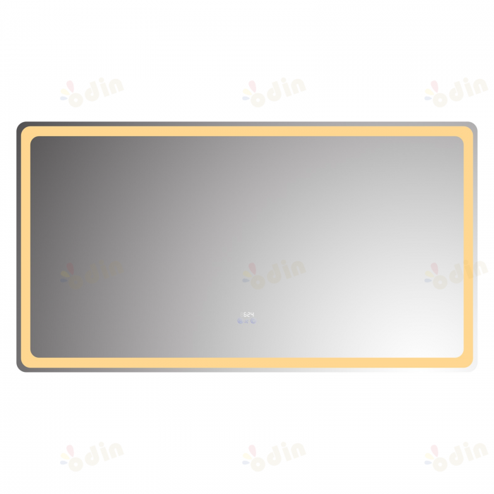 Oglinda LED DY22010-1, 150x80, Senzor Radar, Intrerupator Touch, Dezaburire si Ceas, 3 Tipuri De Lumina Si Dimabila, Margine Mata [6]