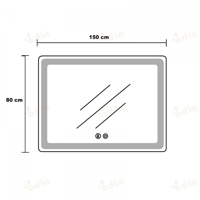 Oglinda LED DY22010-1, 150x80, Senzor Radar, Intrerupator Touch, Dezaburire si Ceas, 3 Tipuri De Lumina Si Dimabila, Margine Mata [7]