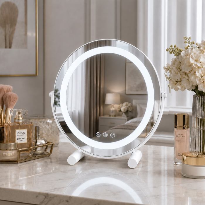 Oglinda LED DYOD-08 MAKEUP Alb, 30cm , Intrerupator Touch  3 Tipuri De Lumina Si Dimabila [3]