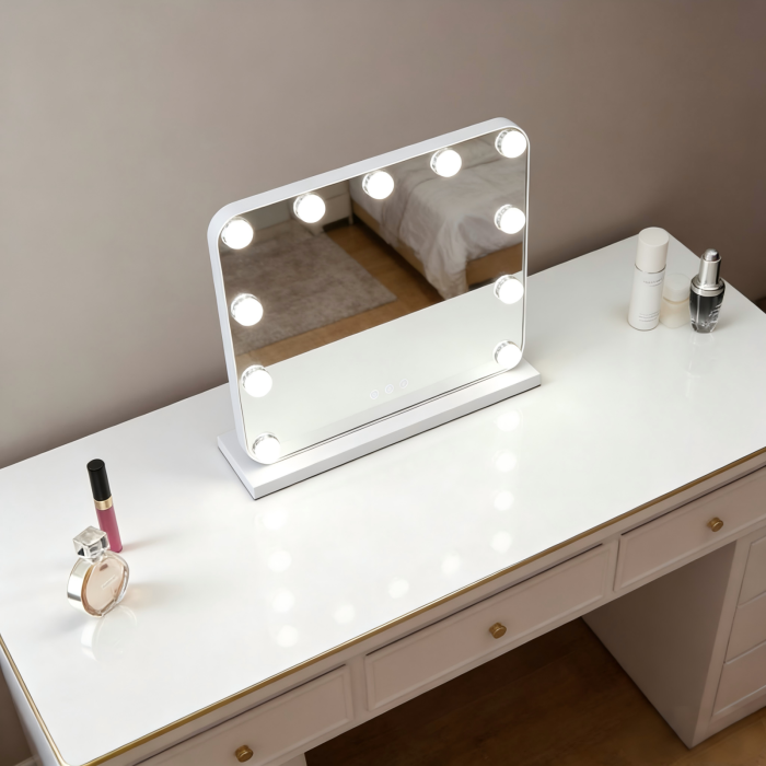 Oglinda LED DYOD55A2B1 MAKEUP Alb, 50x40, Intrerupator Touch 3 Tipuri De Lumina Si Dimabila [5]