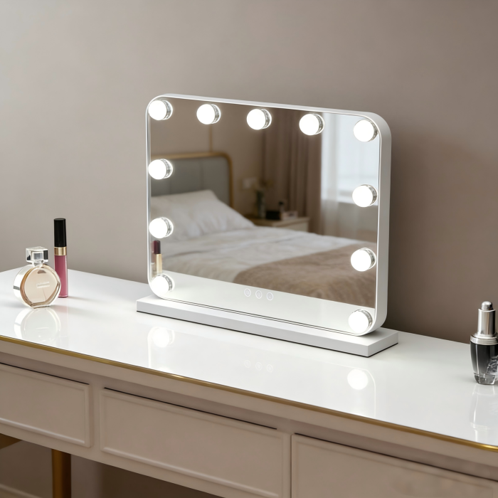Oglinda LED DYOD55A2B1 MAKEUP Alb, 50x40, Intrerupator Touch 3 Tipuri De Lumina Si Dimabila [4]