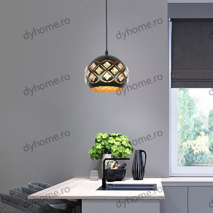 Pendule simplu design negru, 1*E27 (MAX40W) [2]