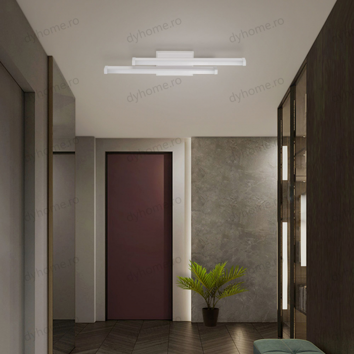 Plafoniera LED 2 linii design Alb 3 tipuri de lumin, 44W [8]
