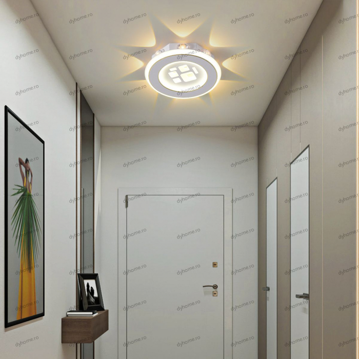 Plafoniera LED circular design alb, 3 tipuri de lumina, 76W [1]