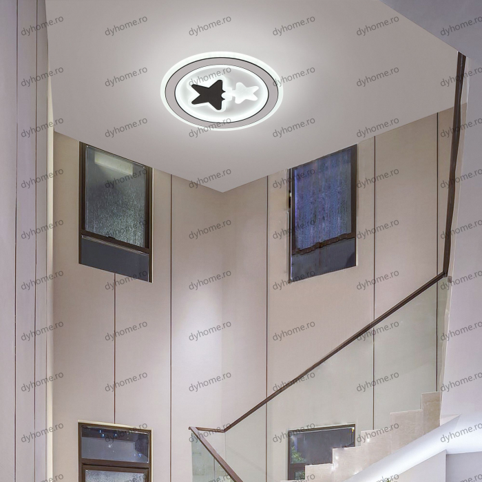Plafoniera LED circular design alb, 3 tipuri de lumina, 86W [2]