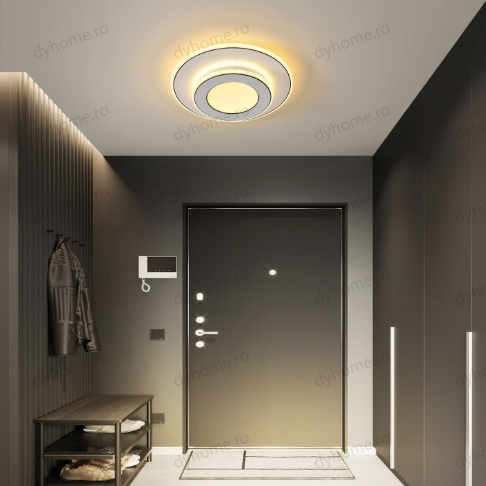 Plafoniera LED circular design Alb, 3 tipuri de lumina, 100W [3]