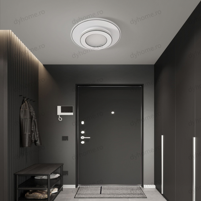 Plafoniera LED circular design Alb, 3 tipuri de lumina, 100W [4]
