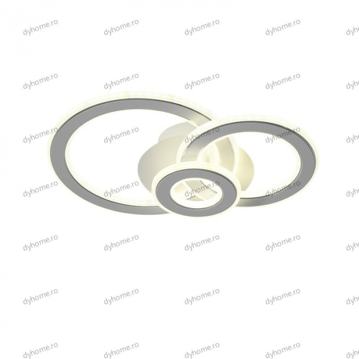 Plafoniera LED circular design alb, 3 tipuri de lumina, 100W [4]