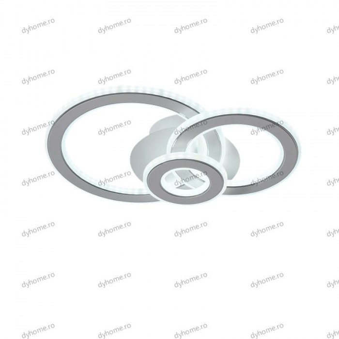 Plafoniera LED circular design alb, 3 tipuri de lumina, 100W [5]