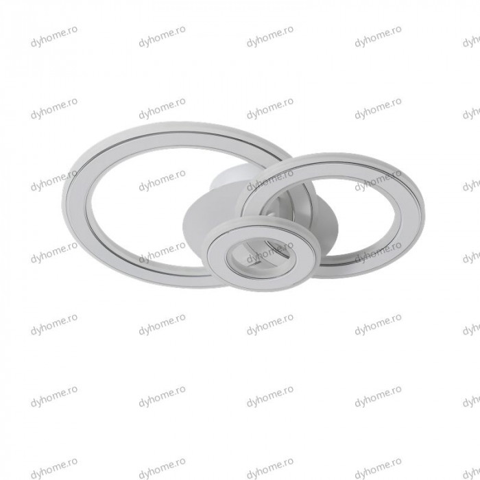 Plafoniera LED circular design alb, 3 tipuri de lumina, 100W [2]