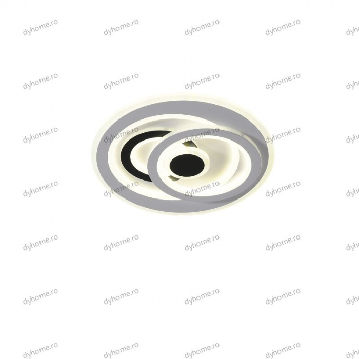 Plafoniera LED circular design alb, 3 tipuri de lumina, 102W [4]