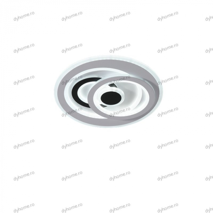 Plafoniera LED circular design alb, 3 tipuri de lumina, 102W [5]