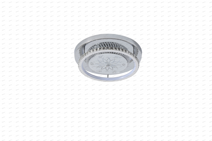 Plafoniera LED circular design argint, 3 tipuri de lumina, 60W [2]