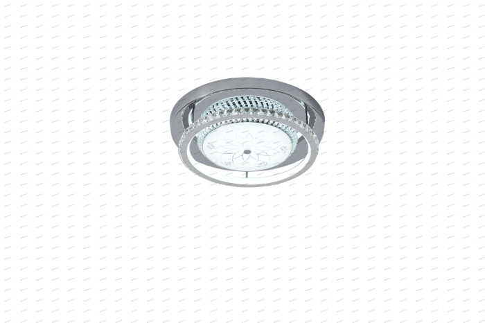 Plafoniera LED circular design argint, 3 tipuri de lumina, 60W [5]