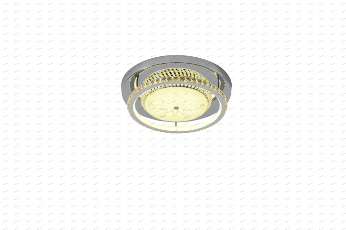 Plafoniera LED circular design argint, 3 tipuri de lumina, 60W [3]