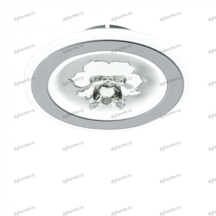Plafoniera LED circular design alb, 3 tipuri de lumina, 66W [2]