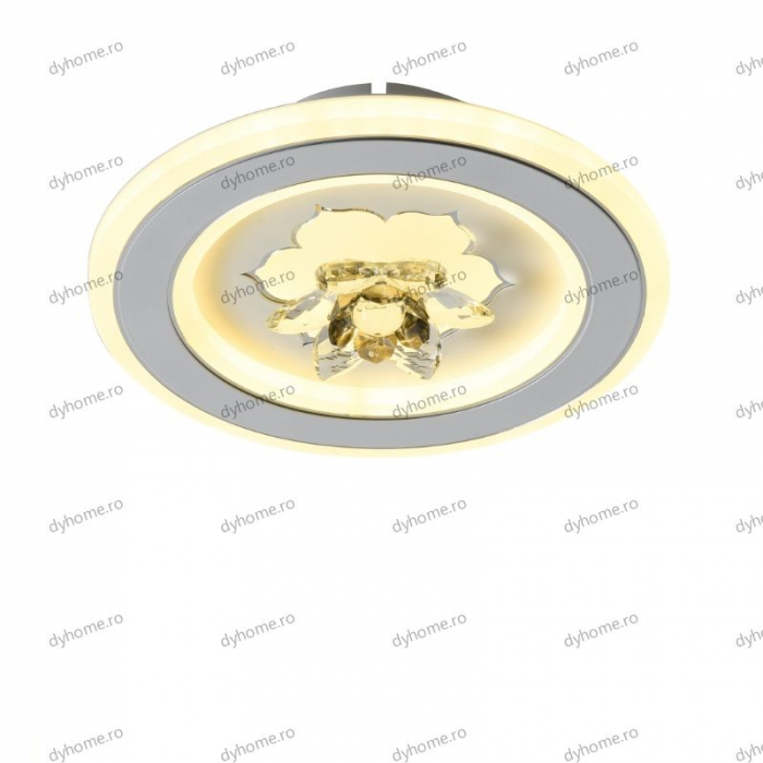Plafoniera LED circular design alb, 3 tipuri de lumina, 66W [3]