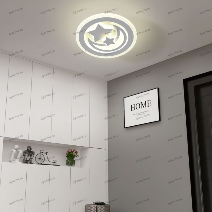 Plafoniera LED circular design alb, 3 tipuri de lumina, 68W [1]