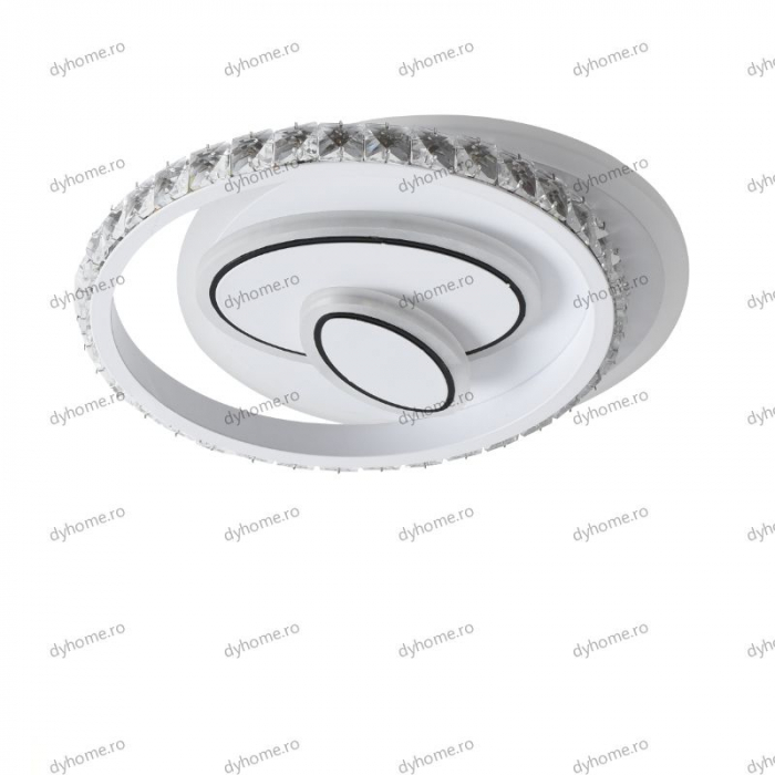 Plafoniera LED circular design alb, 3 tipuri de lumina, 68W [4]