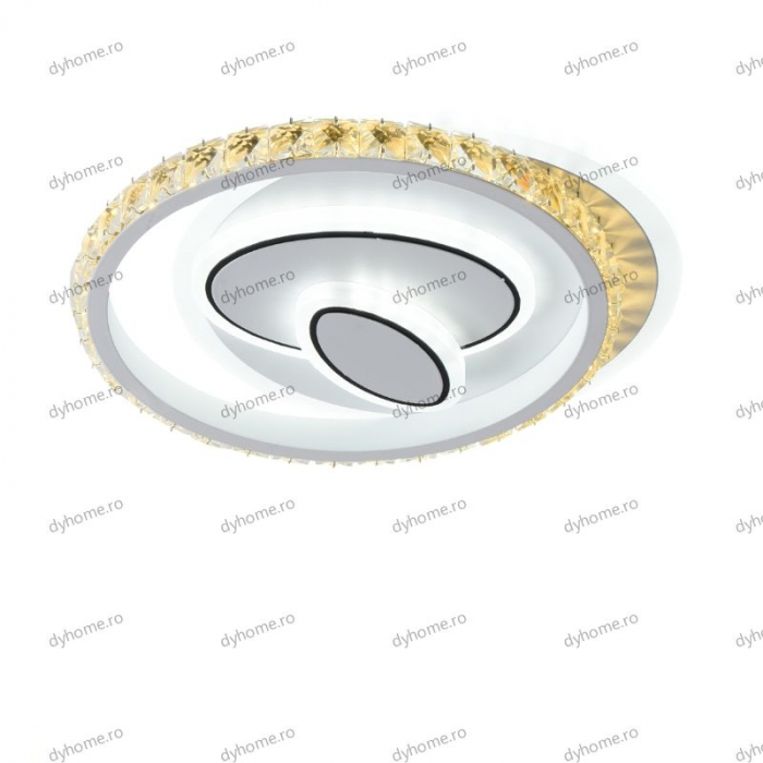 Plafoniera LED circular design alb, 3 tipuri de lumina, 68W [3]