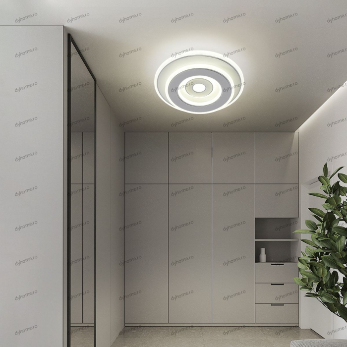 Plafoniera LED circular design alb, 3 tipuri de lumina, 72W [1]