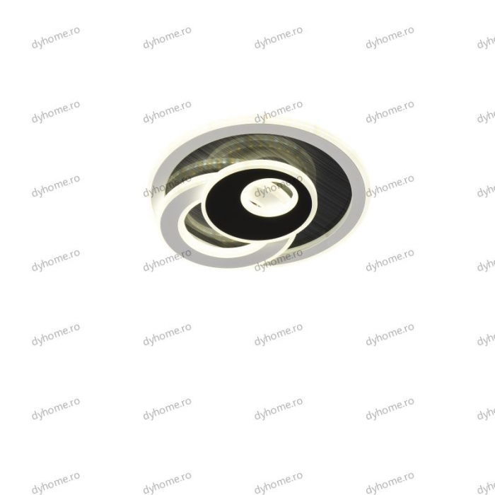 Plafoniera LED circular design alb, 3 tipuri de lumina, 74W [4]