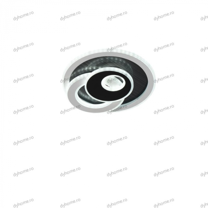 Plafoniera LED circular design alb, 3 tipuri de lumina, 74W [5]