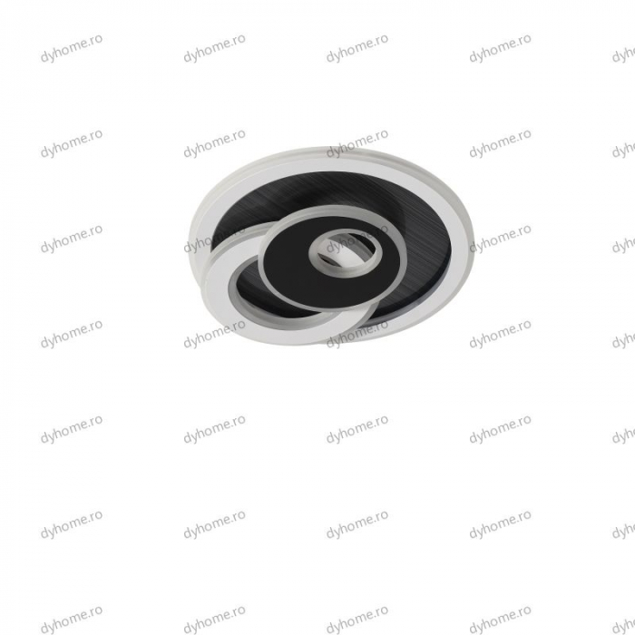 Plafoniera LED circular design alb, 3 tipuri de lumina, 74W [2]