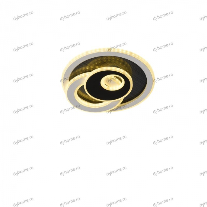 Plafoniera LED circular design alb, 3 tipuri de lumina, 74W [3]