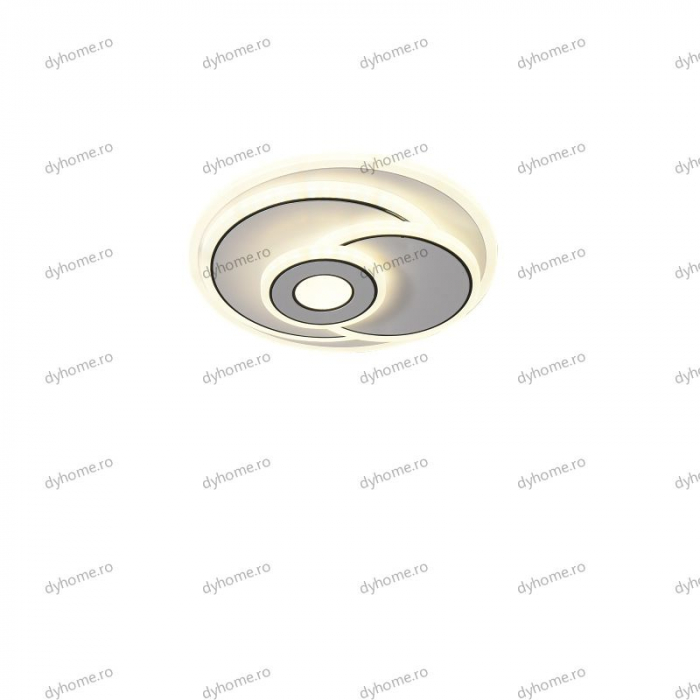 Plafoniera LED circular design alb, 3 tipuri de lumina, 76W [4]