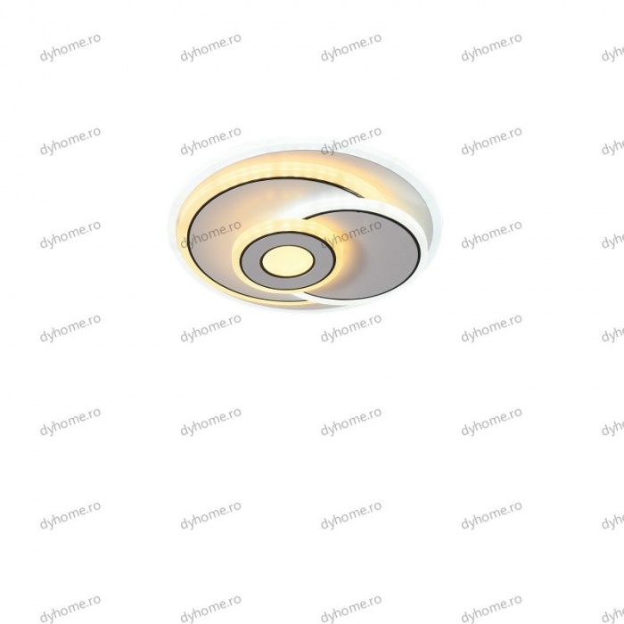 Plafoniera LED circular design alb, 3 tipuri de lumina, 76W [3]