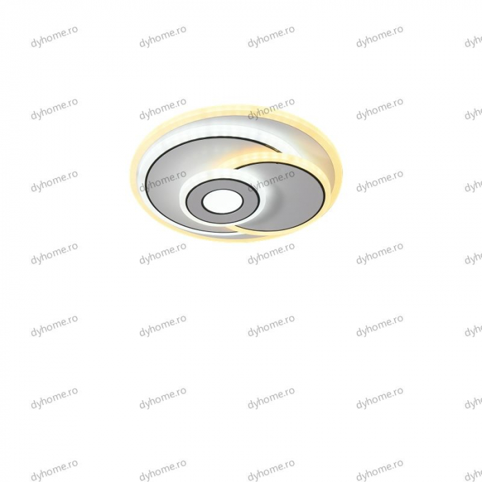 Plafoniera LED circular design alb, 3 tipuri de lumina, 76W [5]