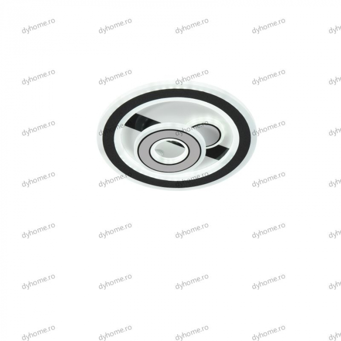 Plafoniera LED circular design alb, 3 tipuri de lumina, 78W [5]