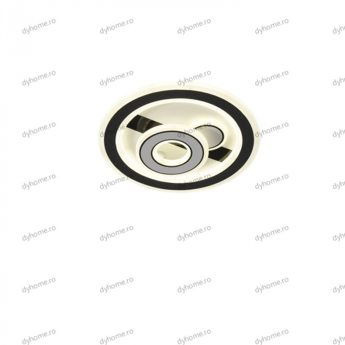 Plafoniera LED circular design alb, 3 tipuri de lumina, 78W [4]