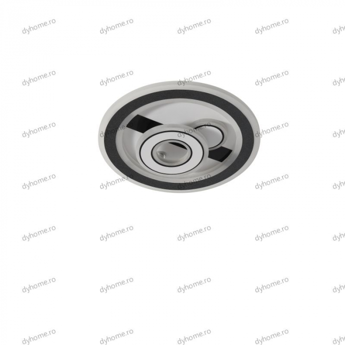 Plafoniera LED circular design alb, 3 tipuri de lumina, 78W [2]